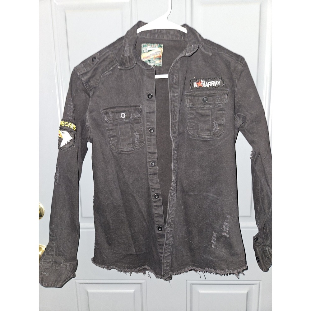 XL D & W Denim Jeans Denim‎ Jacket  Army Airborne